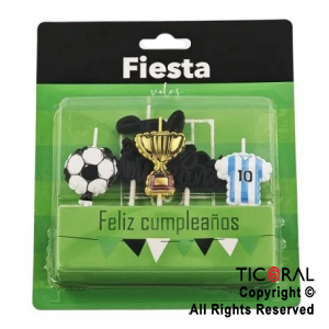 SET VELAS FELIZ CUMPLEAOS ARGENTINA X 1