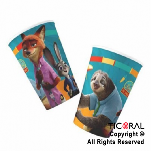 ZOOTOPIA VASO POLIPAPEL x 8