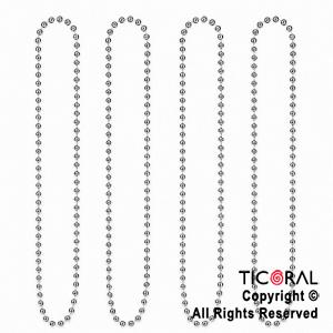 COLGANTE COLLAR DE CUENTAS PLATA SET X 4