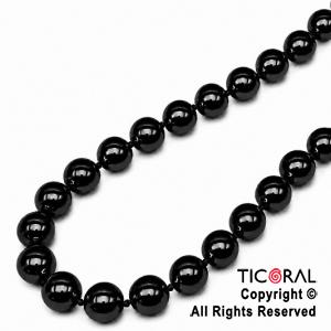 COLGANTE COLLAR DE CUENTAS NEGRO SET X 4