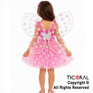 SET ALAS MARIPOSA Y TUTU COLOR ROSA