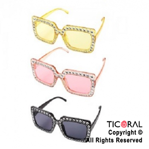 ANTEOJO BORDE STRASS COLORES SURTIDOS x 1