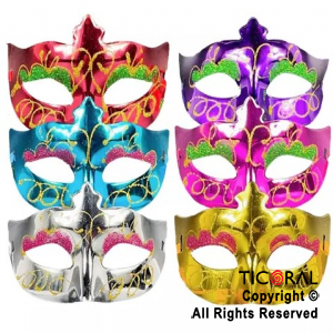 ANTIFAZ VENECIANO CON GIBRE COLORES SURTIDOS X 12