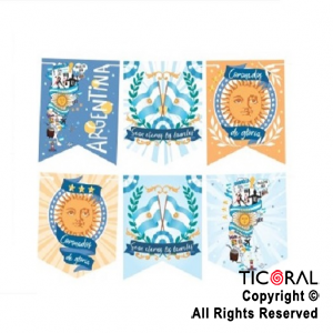 BANDERIN ESTAMPADO ARGENTINA PATRIO X 1
