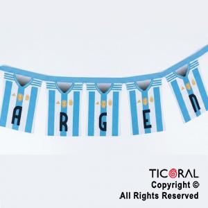 BANDERIN CAMISETA ARGENTINA TELA SUBLIMADA X 1.50 MTS