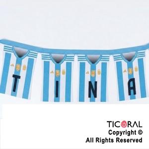 BANDERIN CAMISETA ARGENTINA TELA SUBLIMADA X 1.50 MTS