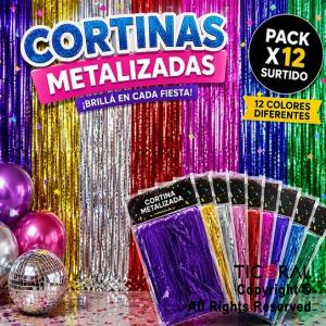 CORTINA METALIZADA LINEA ECONOMICA SURTIDO 2MT X 1MT x 12
