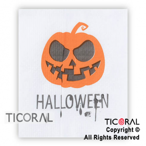 SERVILLETA 33X33 HALLOWEEN CALABAZA x 20
