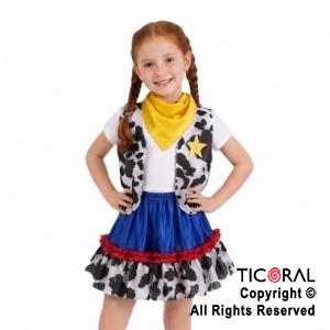 SET DE VAQUERA (CHALECO POLLERA Y PA�UELO) CR T.1