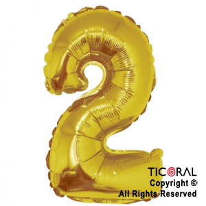 Globos Números Metalizados Dorado 14 Pulgadas X 1 - Cc