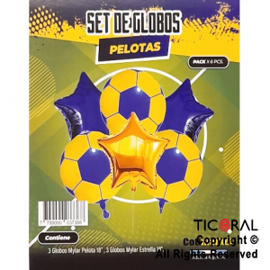 Globos Metalizados Impresos Grandes 18 Círculo Balón Fútbol