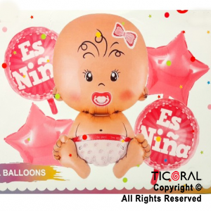 Decoraciones para Baby Shower para niña, set jumbo de cajas para bebés con  letras para baby shower, decoración rosa para baby shower para niña