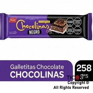 GALLETITA CHOCOLINAS NEGRO 1 paquete x 258 grs x 1