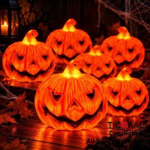 CALABAZA CON LUZ HALLOWEEN