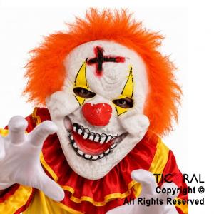 MASCARA PAYASO LATEX PELO NARANJA (101569)
