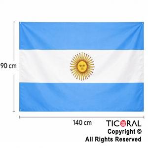 BANDERA TELA ARGENTINA CON SOL 90 X 140 CM