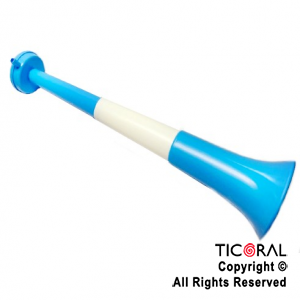 Trompeta de plástico de 34cm para niños, instrumento de viento con