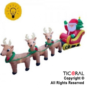 INFLABLE DECORACION TRINEO MAGICO LED 3 MTS X 1