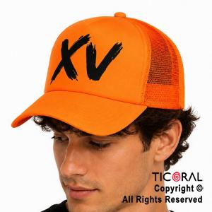 SOMBRERO GORRA IMPRESO XV FLUO NARANJA CAP x 1