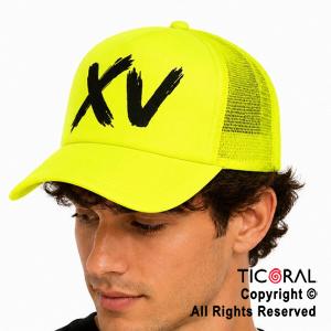 SOMBRERO GORRA IMPRESO XV FLUO AMARILLO CAP x 1