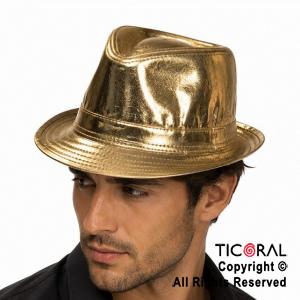 SOMBRERO TANGUERO FUNYI METALIZADO ORO