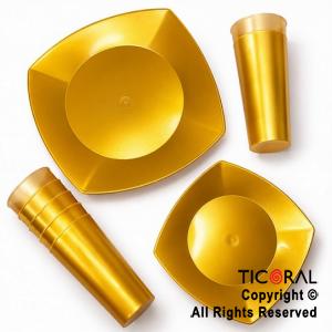 VASO TRAGO LARGO PP KV ORO 280 CC X 10 UNIDADES
