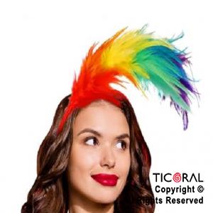 VINCHA PLUMAS MULTICOLOR x 1