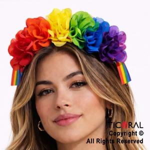 VINCHA FLORES MULTICOLOR x 1