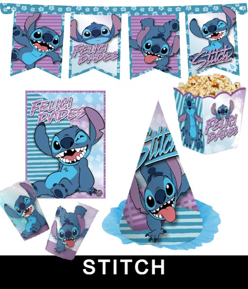 KIT CUMPLE STITCH PARA 30 CHICOS PERSONALIZABLE