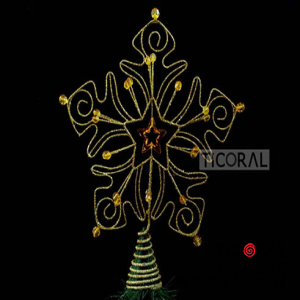 PUNTAL ESTRELLA CRISTAL ORO 22 CM HS566 x 1