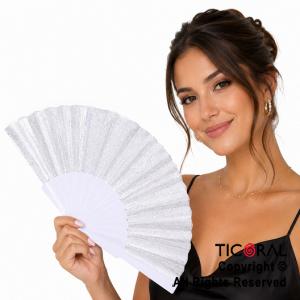 ABANICO GLITTER PLATA