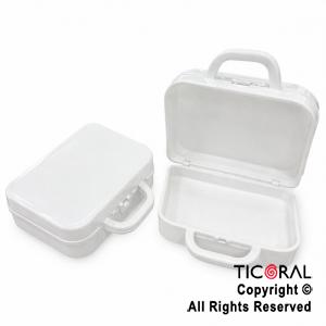 MINI VALIJITA PLASTICA BLANCO (14 X 4,5 X 10)