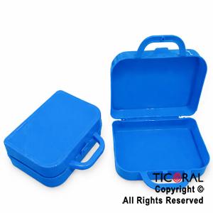 MINI VALIJITA PLASTICA AZUL (14 X 4,5 X 10)