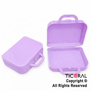 MINI VALIJITA PLASTICA LILA PASTEL (14 X 4,5 X 10)