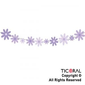 BANDERIN MARGARITAS TONOS LILAS