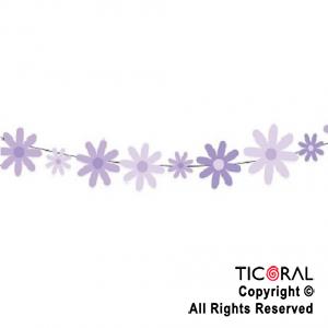 BANDERIN MARGARITAS TONOS LILAS