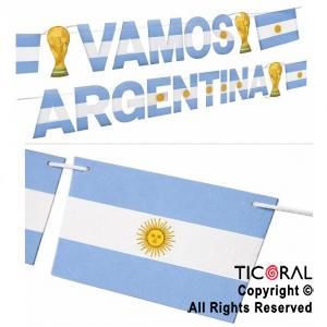 BANDERIN VAMOS ARGENTINA COPA DEL MUNDO x 1