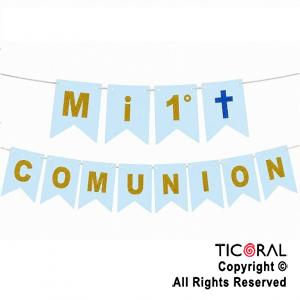BANDERIN MI 1� COMUNION CELESTE (BAMCCE)