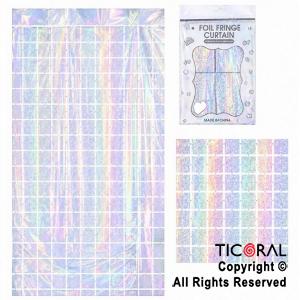 CORTINA DE CUADROS METALIZADA IRIDISCENTE 2MT X 1MT x 1