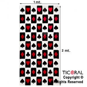 CORTINA SQUARE POCKER METALIZADA 2 MT X 1MT
