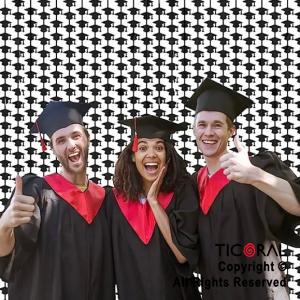 CORTINA EGRESADO GRADUACION NEGRO 2 MT X 1MT