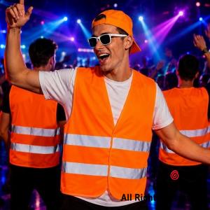 CHALECO FLUO REFLECTIVO NARANJA x 1