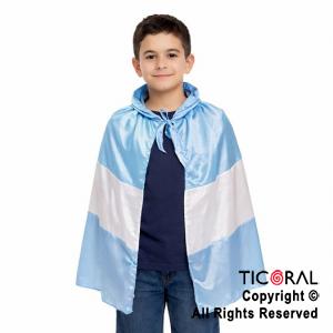 CAPA BANDERA DE ARGENTINA CON CAPUCHA TALLE UNICO NI�O