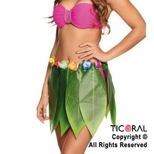 POLLERA HAWAIANA HOJAS LILO x 1