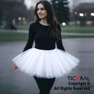 POLLERA TUTU ADULTO LISA BLANCO DE 40 CM DE LARGO