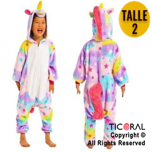 PIJAMA DISFRAZ UNICORNIO INFANTIL TALLE 2 x 1