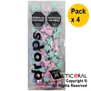 DROPS MIX SIRENAS 35 GR x 4 PAQUETES