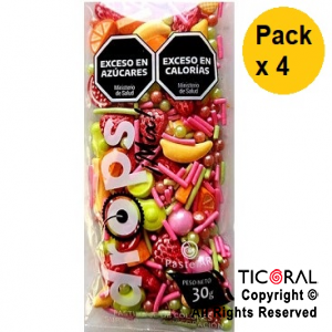 DROPS MIX FRUTAL 35 GR x 4 PAQUETES