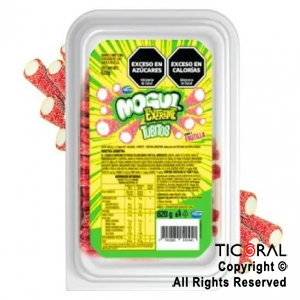 MOGUL EXTREME TUBITOS FRUTILLA 620 GR x 1
