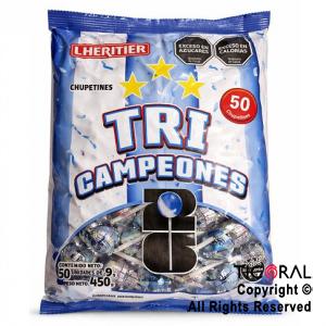 CHUPETIN PELOTITAS TRICAMPEONES X 50 UNIDADES